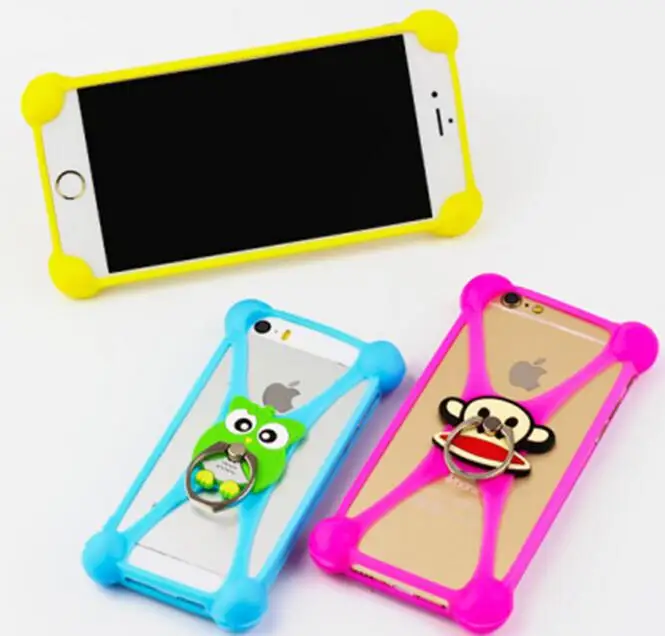 Customized Soft new design silicone cell phone case universal cartoon phone case