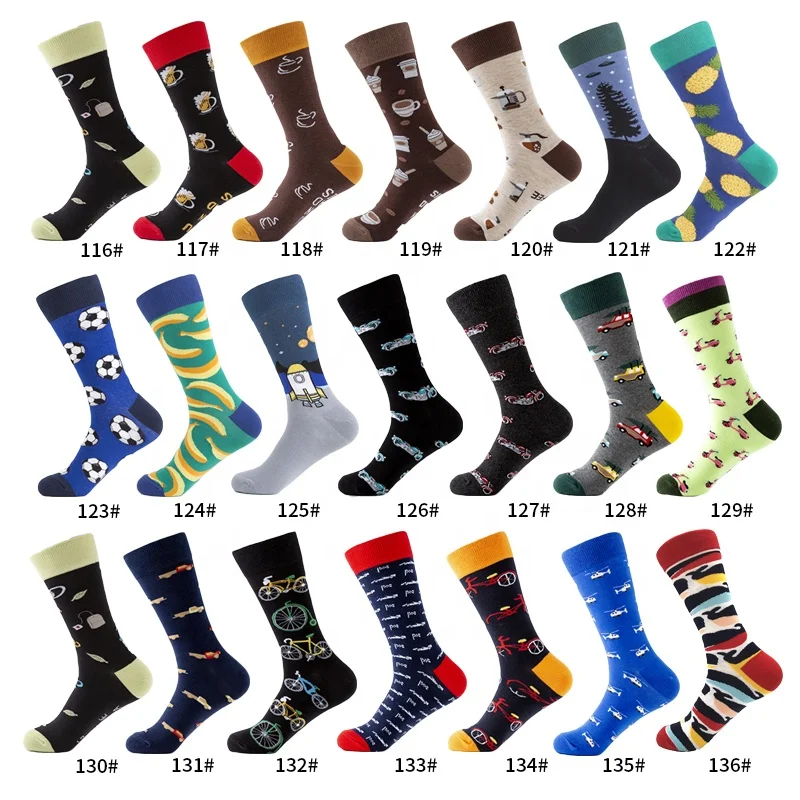 
Novelty Box Packaging Custom Cute Socks, Fashion Teen Tube Cotton Socks, Funny Mens Designer Socks 