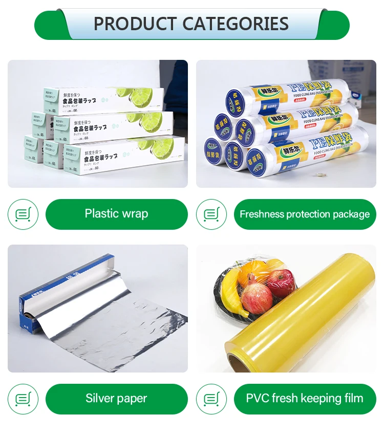 Soft PE plastic film PE fresh bags film roll cling film wrap for household food packaging