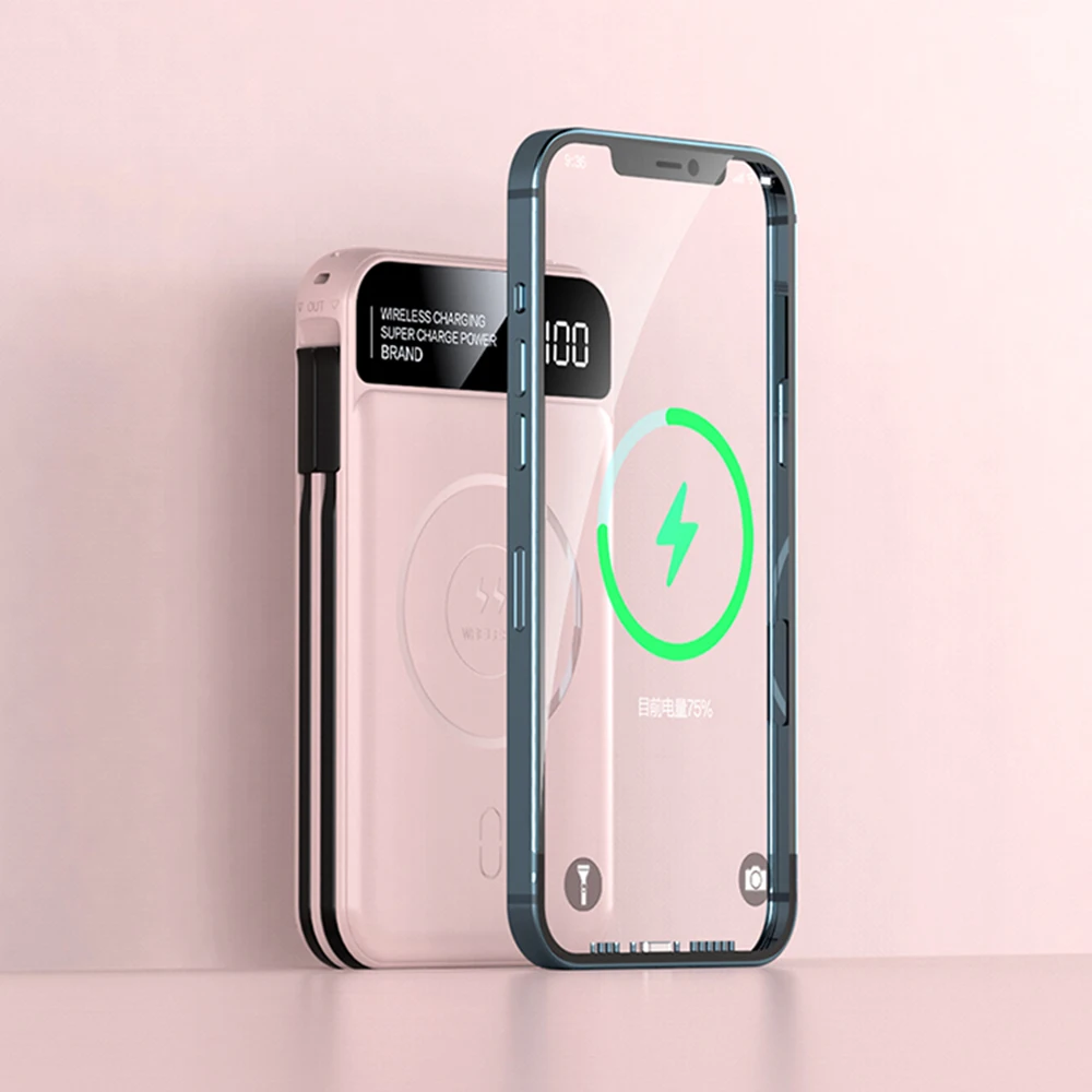 High Capacity 10000Mah Fast Charging ing Charger Mini 15W Wireless Magnetic Power Bank for iphone 12Hot sale products