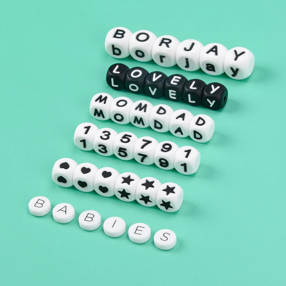 Wholesale Loose Custom Silicone Beads Food Grade Soft Baby Chewable Bpa Free Silicone leather Beads for Bracelet Pacifier Chain