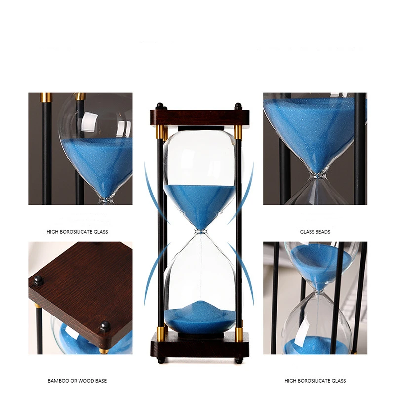 Wholesale Sand Watch 1 Hour And Half Hour Hourglass Quicksand Hourglass For Souvenirs Birthday Gift Wooden sand timer