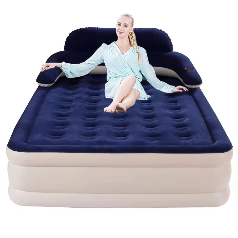 Factory Cheap Folding Bed Camping Mattress Inflatable Mattress With Pump Inflatable Air Mattress