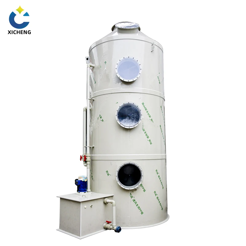 Factory Price FRP PP Spray Tower Waste Gas Treatment Scrubber Absorption Tower Customized For Sale
