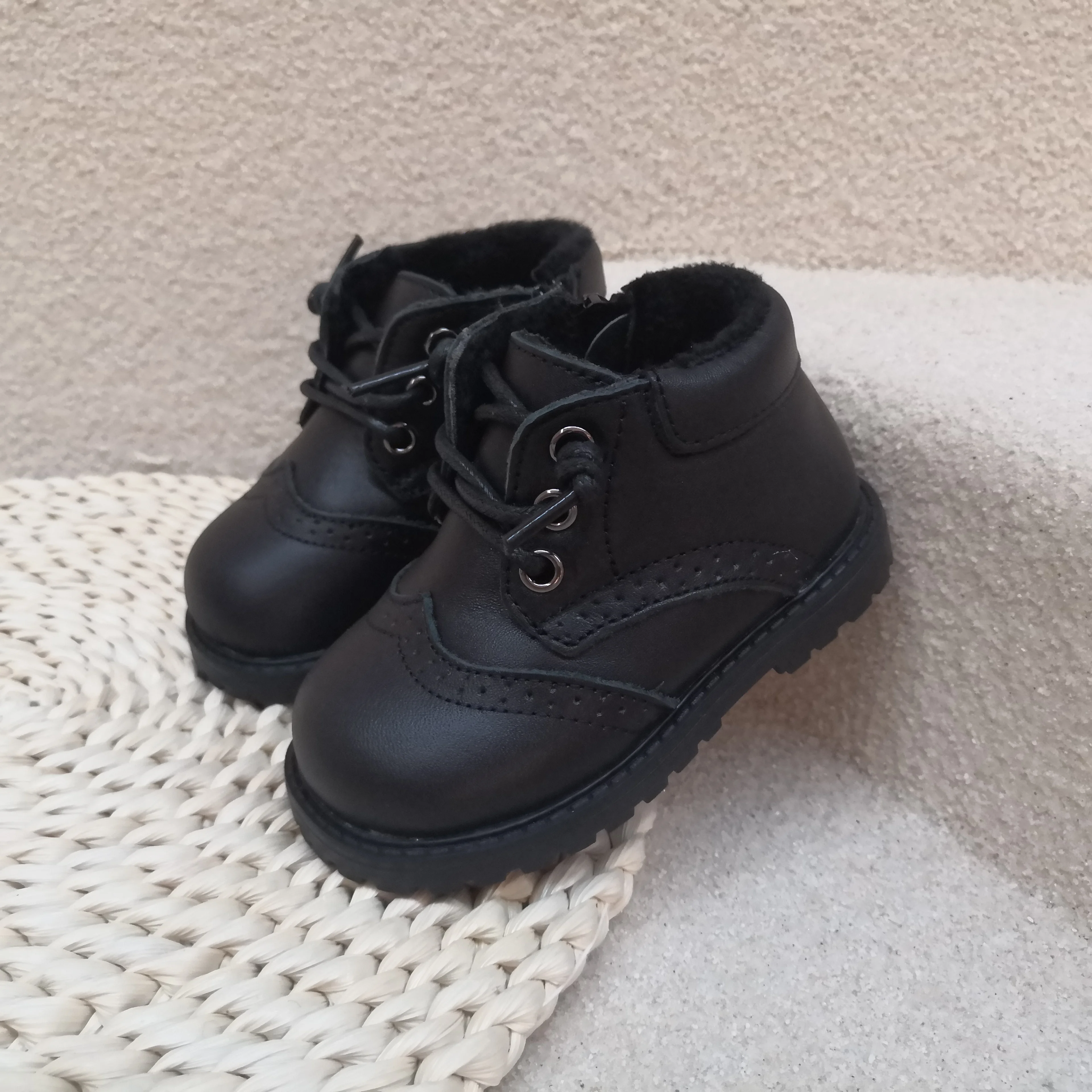 0 2 Years Baby Wholesale Unisex Boots Kids Booties Fashion Soft Shoes Winter Ankle Zip Customized Winter