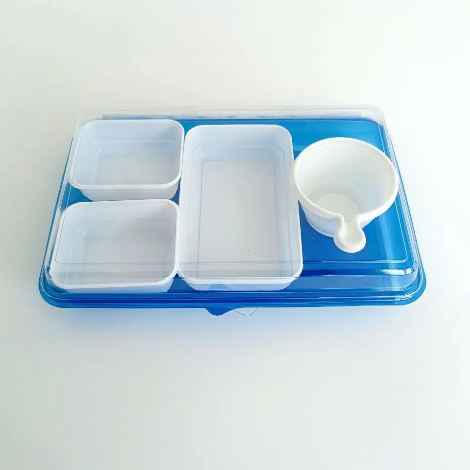 wholesale inflight lunch meal box atlas size PET PS aircraft catering service low price plastic food container storage box