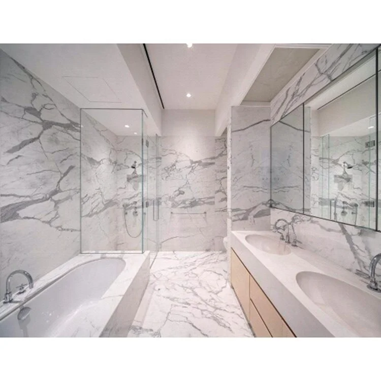 Marble for House Floor, White Calacatta Italian Marble Slab , Marble