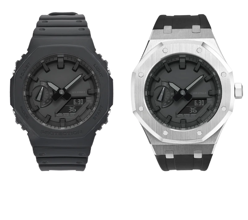 New Arrival 4rd Generation Modified Rubber Bands Stainless Steel Metal Watch Bands for Casio