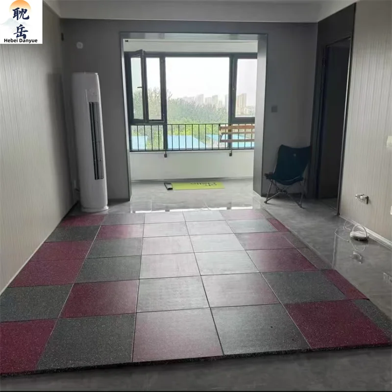 Coloured granular EPDM high quality rubber gym flooring mats tile rolls for gym school playgrounds