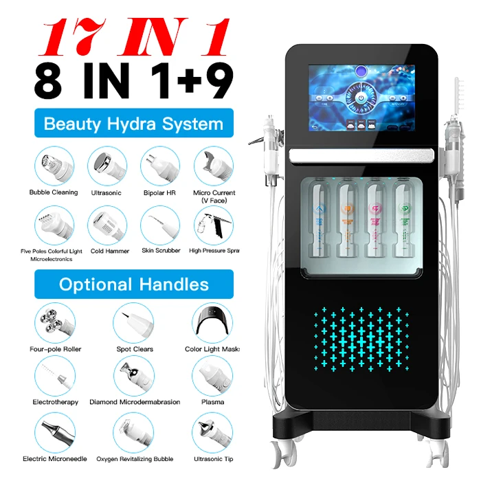 New 2024d Newest 17 IN 1 Hydro Oxygen Equip Factory OEM Diamond Microdermabrasion Aqua Peel Machine Hydra Manufacturer