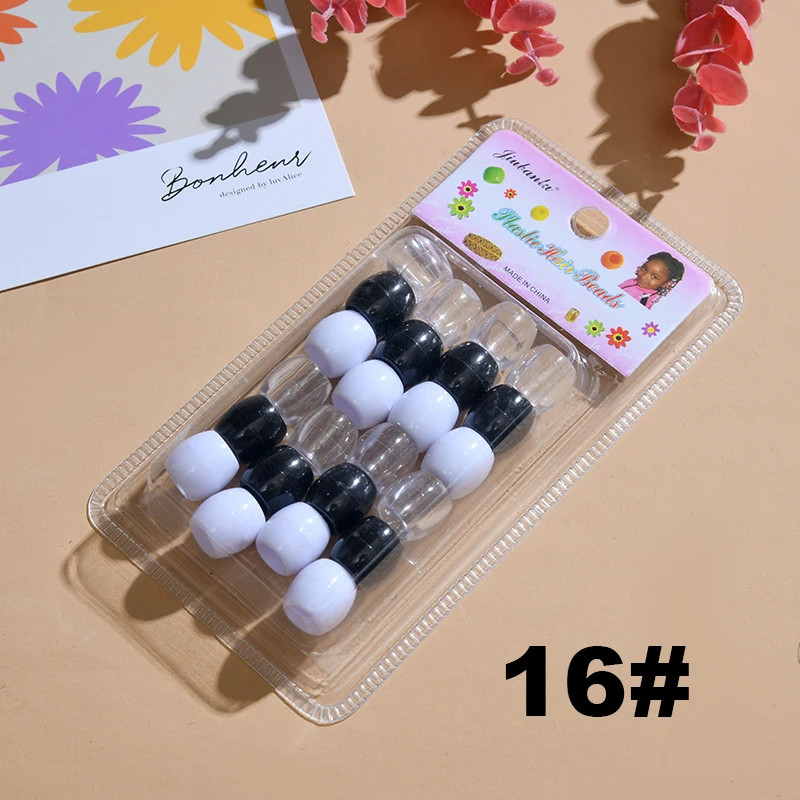 Hot selling Macaroon colorful Hair clasp barrel beads large hole beads hair accessories transparent color decoration for braids