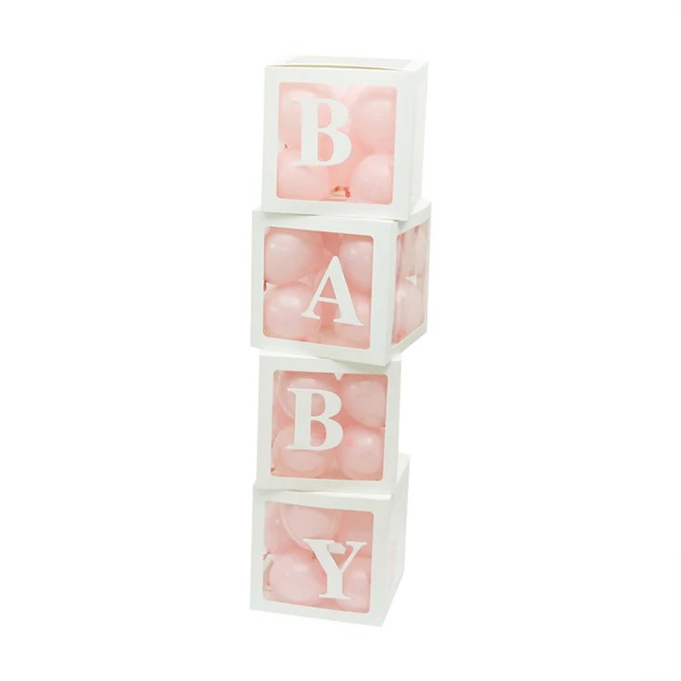 Party Decorations 1st Birthday Balloon Blocks Decor ONE Letter Boy Girl Baby Shower Decor First Birthday Balloon Boxes