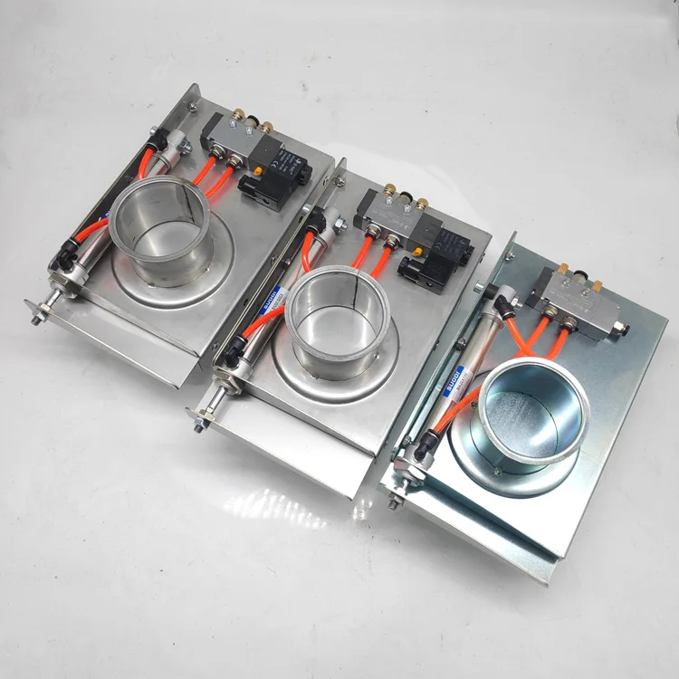 Manual or pneumatic grist gate valve slide gate for wood dust collection duct