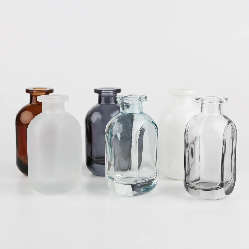 Colorful 150Ml Aroma Essential Oil Perfume Fragrance Diffuser Bottle Frosted Clear Glass Reed Diffuser Empty Bottle For Decor