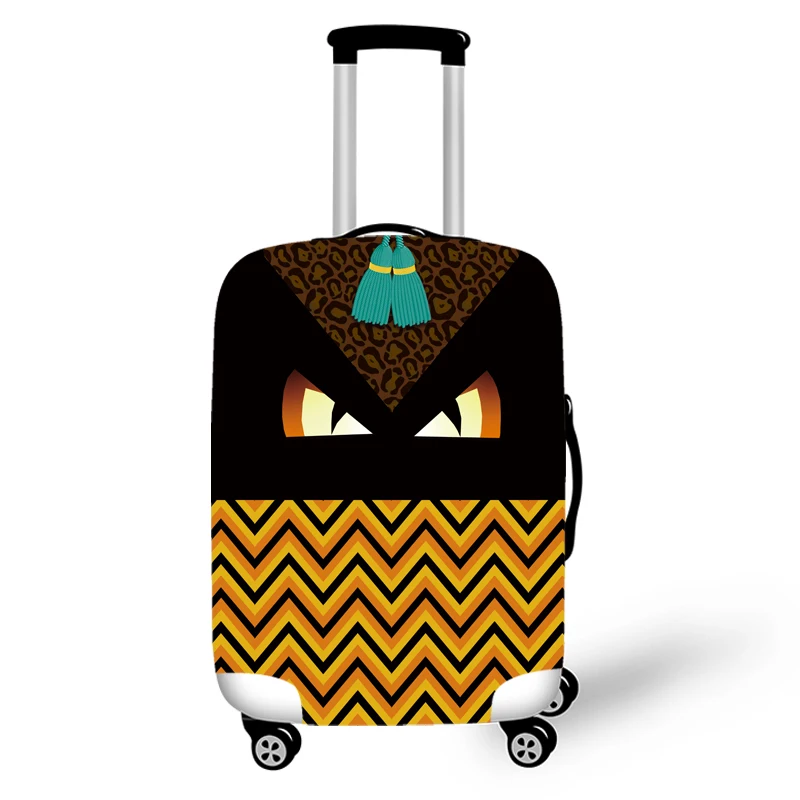 Halloween 3D Printing  Luggage Suitcase Covers Protection Trolley Bag Cover for Unisex,  Elastic Spandex Luggage Cover