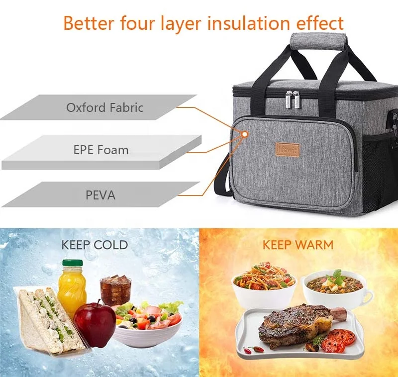 New Fashion 15L Outdoor Insulated Cooling Tote Lunch Food Delivery Bag Large Cooler Bag Lunch box