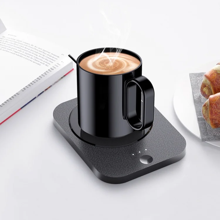 Kingze Wireless Charging Smart Constant Temperature Ceramic Coffee Tea Phone USB Cup Pad Warmer Mug
