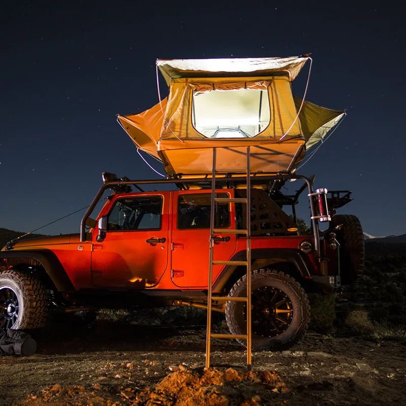 off road outdoor SUV aluminium truck Car Roof Top Tent Camping 4 Person ultra light Retractable car 4wd RoofTop Tent
