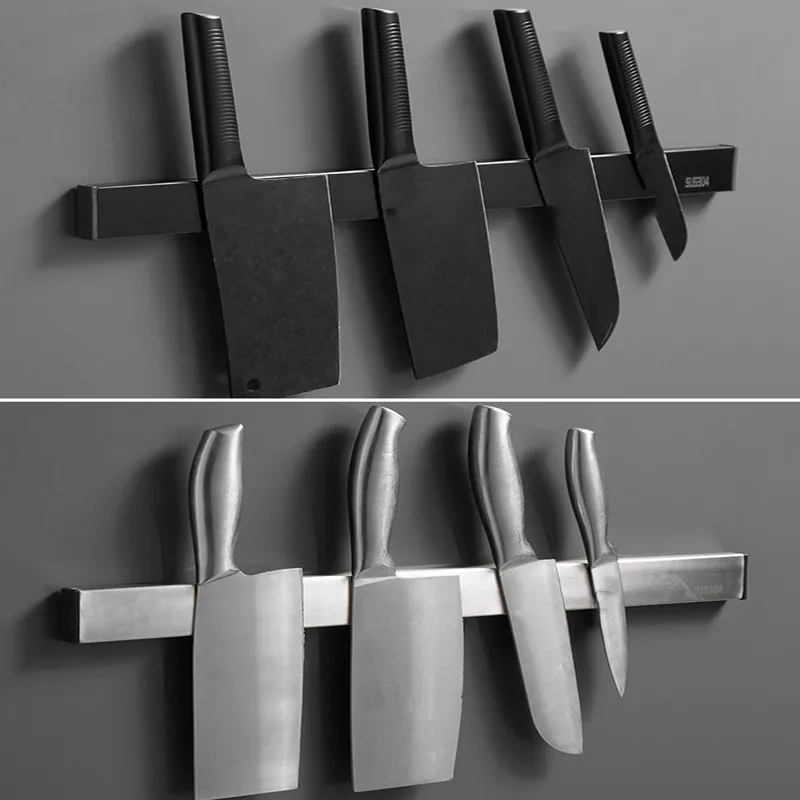 Kitchen Accessories Products Stainless Steel Magnetic Knife Rack Strip Strong Magnetic Knife Storage Strip Holder