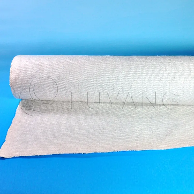 Alumina-Silicate Fire Resistant Ceramic Fiber Fabric Smokeless Nonsmoke Heat Treated Ceramic Fiber Cloth