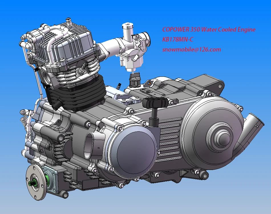  KB178MN-A 320CC с водяным охлаждением CVT четырехколесный двигатель ATV в балансирующем