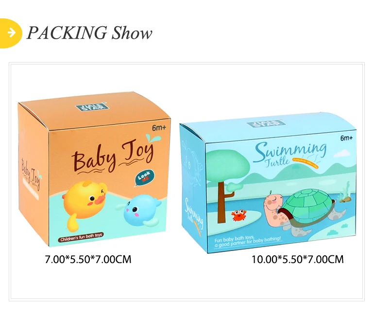 Duck baby bath play swimming cute animal plastic wind up toy