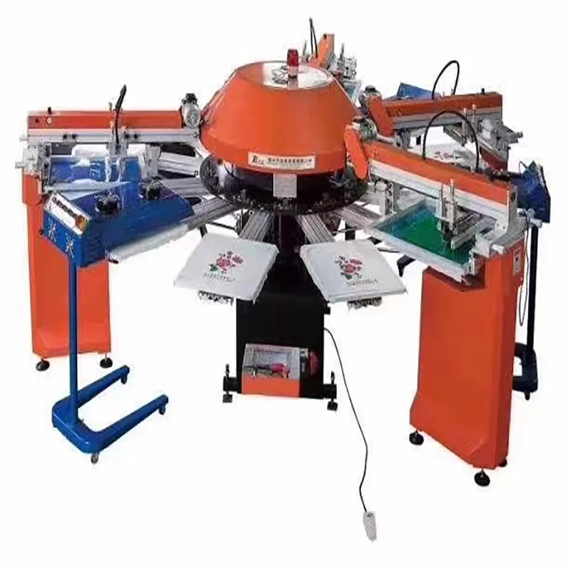 Manual 8 color/18 station  Manual Screen Printing Machine Price