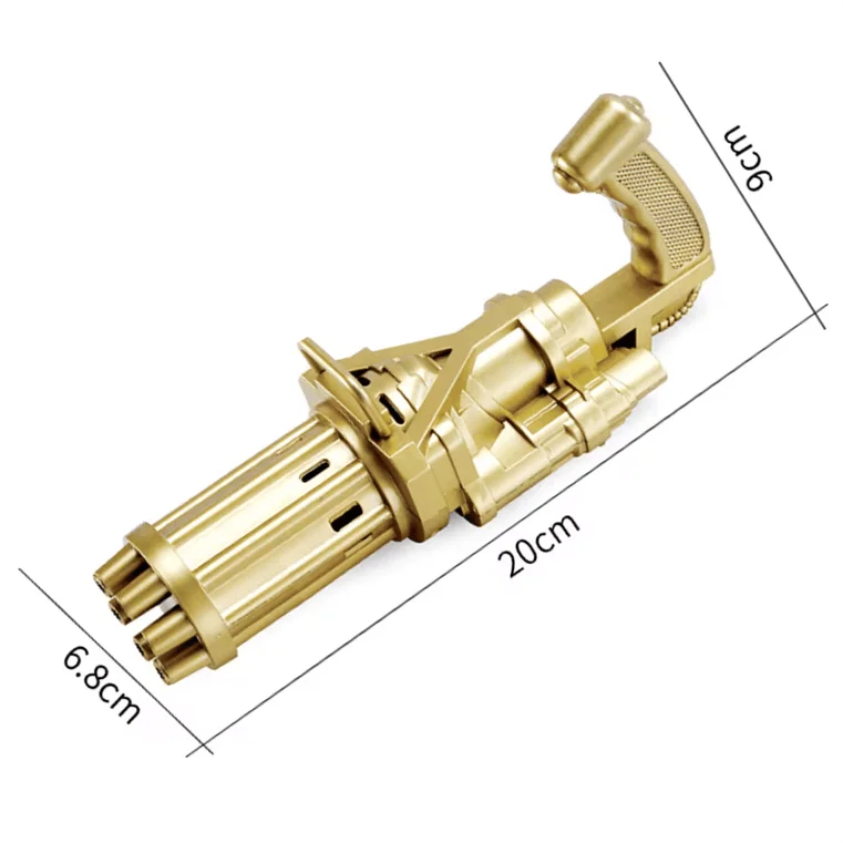 Summer Hot selling Outdoor Products Electric Bubble Gun 8 Holes Gatling Blaster Bubble Gun Toys