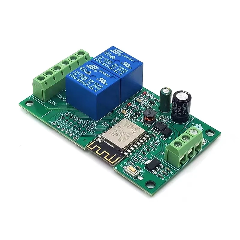 5V/8-80V power supply ESP8266WIFI dual relay module ESP-12F development board secondary development