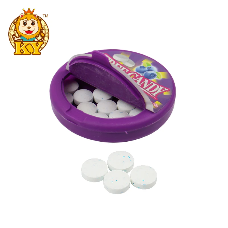 Manufacturer wholesale sour blueberry and strawberry flavors press hard candy