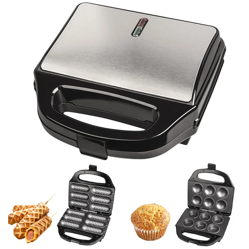 6pcs multi-functional brownies cake donut machine non stick waffle brownie maker
