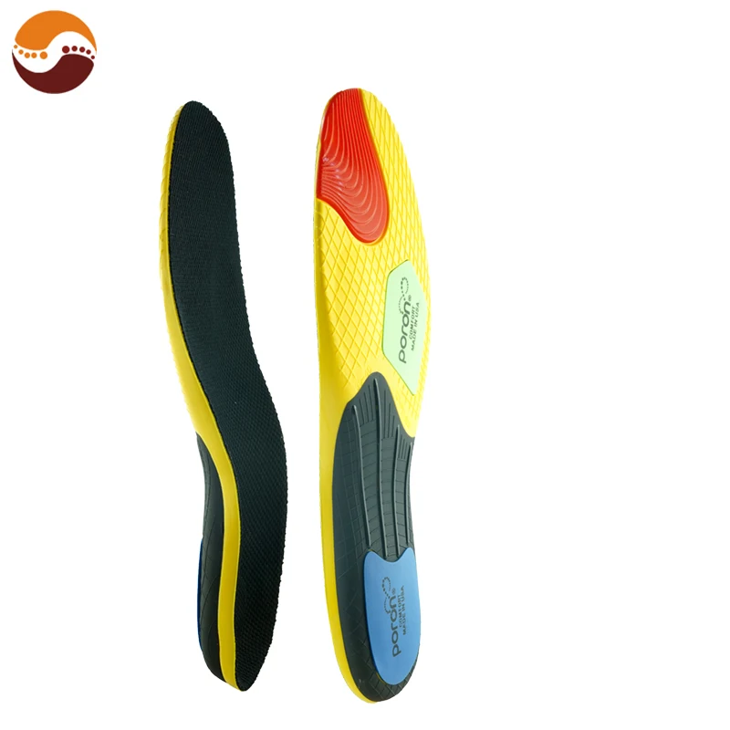 2020 New Design Soft PU PORON Double Shock Absorption TPU arch support insoles