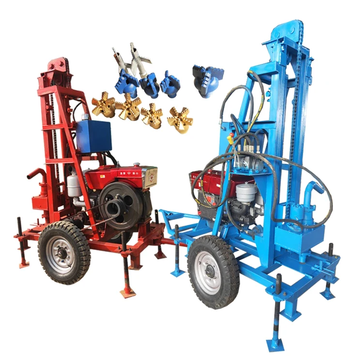 Drill diamond core rotary small trailer borehole truck mounted machine used 120m soil testing water well drilling rig for sale