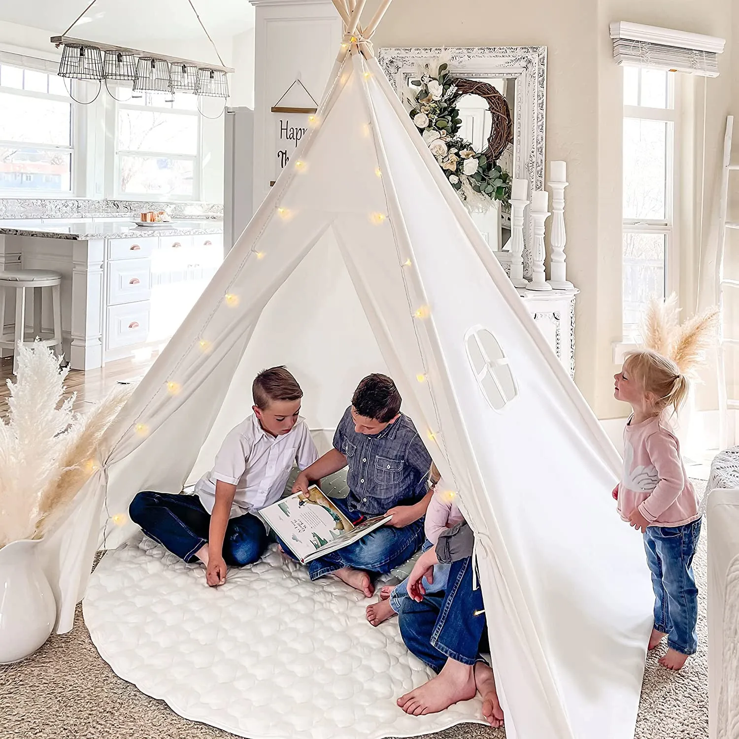 Indoor & Outdoor 100% Cotton Tepee 5 Sides Huge Camping And Wedding Indian Tent