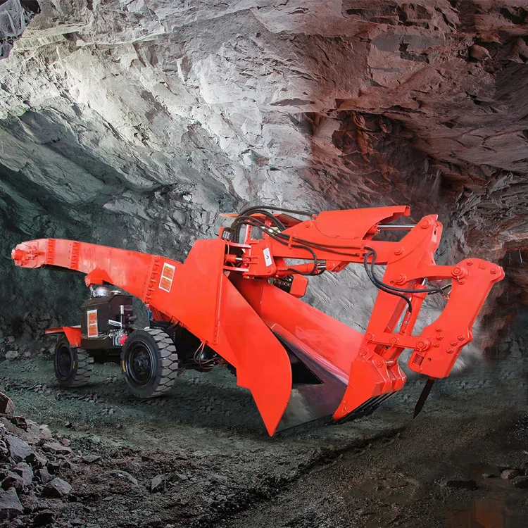 Подземный гусеничный гидравлический скальный погрузчик для добычи угля