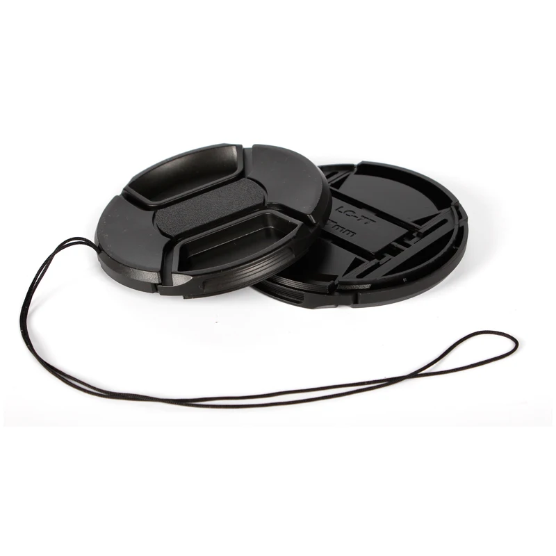 49 52 55 58 62 67 72 77 82 86mm Camera  Lens cover center pinch Snap-on lens cover for canon nikon sony camera Lens without logo