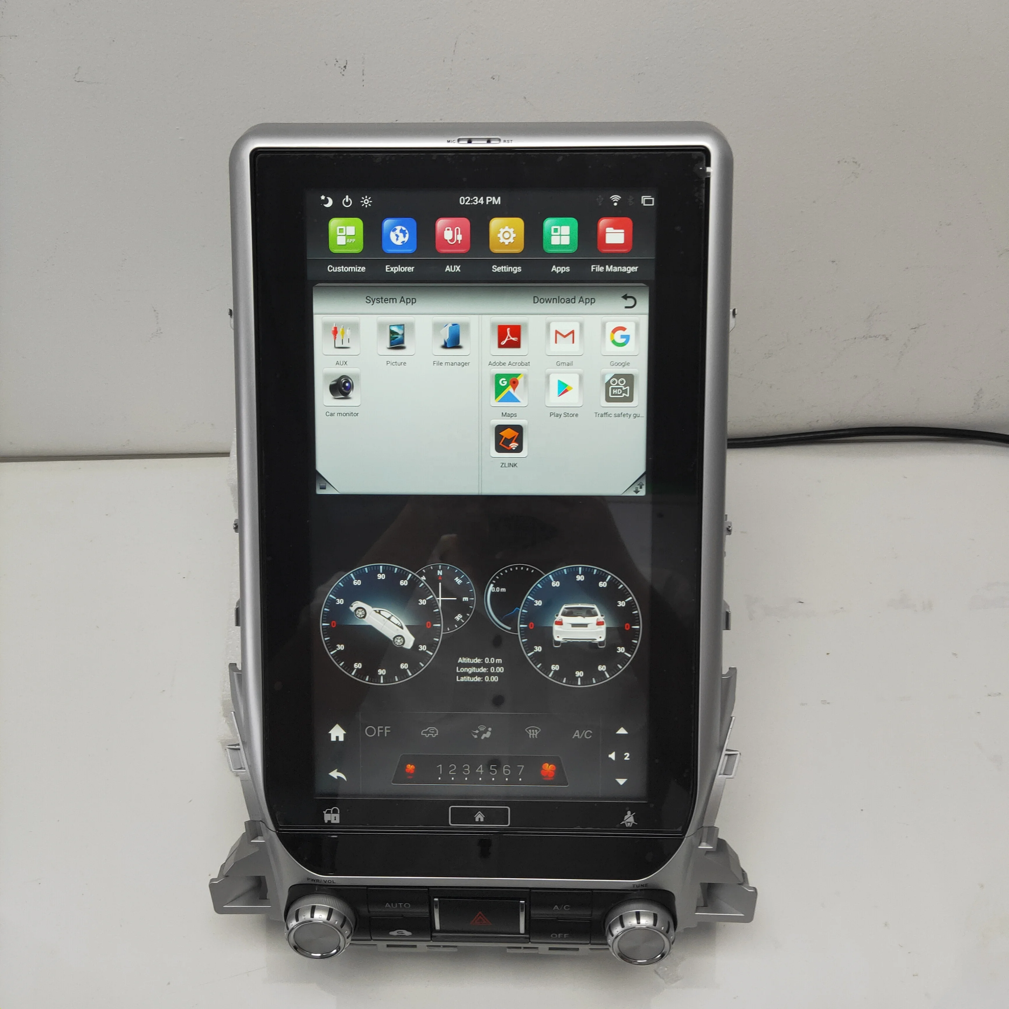 Newnavi video touch screen car stereo gps navigation Tesla style PX6 android 9.0 car radio For TOYOTA Land Cruiser LC200 2018