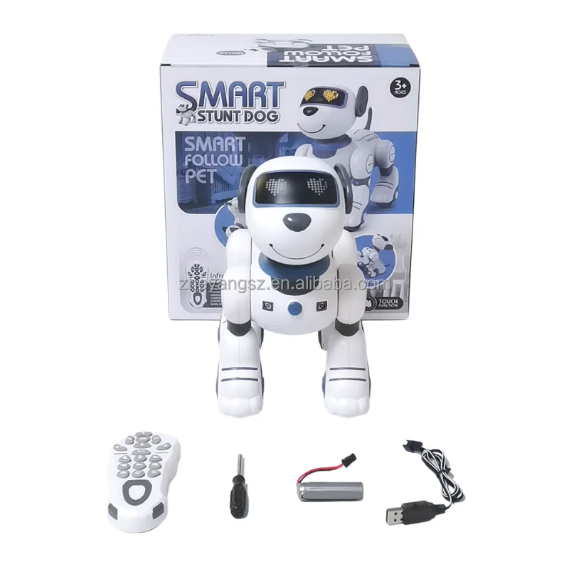Factory stunt touch smart follow song push ups turn left say hello smart dog robot