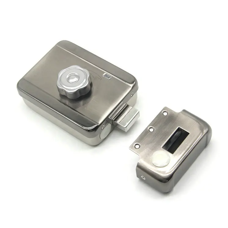 Secure waterproof smart digital electric door lock Wooden Door High Security Rim Lock Electrical Door Lock 12V