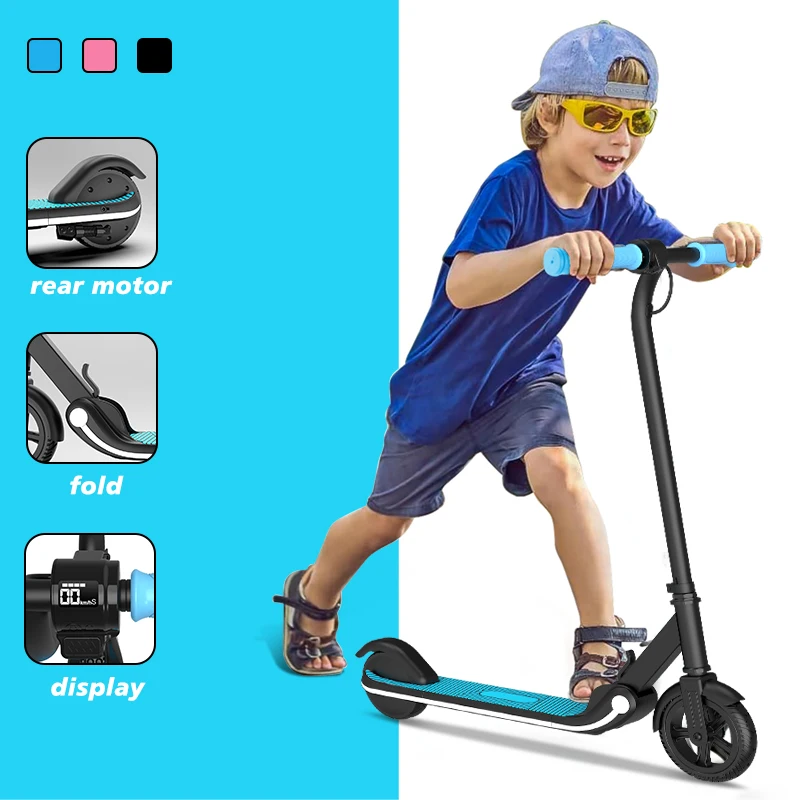 Electronic Kick Toy Electric Scooter Dropshipping EU Warehouse Foldable Children Girls Boys for Kids Steel Plastic 150W M2