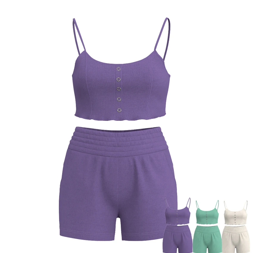 
High quality velvet outfit women 2 piece crop top shorts set women clothing fashion summer sets women shorts sets 