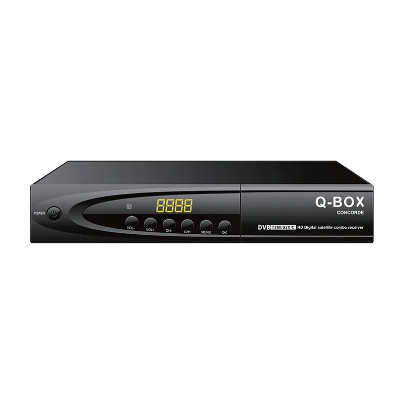 Q-BOX CONCORDE New sat star receiver decoder tv dvb-t2 streaming decoder Receiver and Recoroder COMBO T2 S2