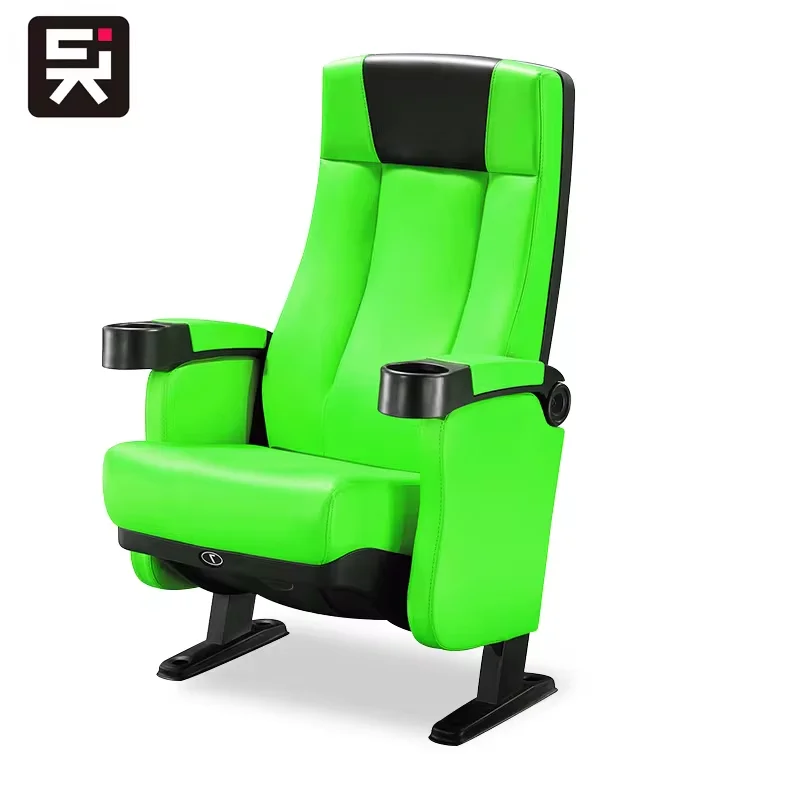 High Quality Single Comfortable Plastic Folding Business Cinema Seats Chair Movie Rooms Theaters Halls Fabric Theater Furniture