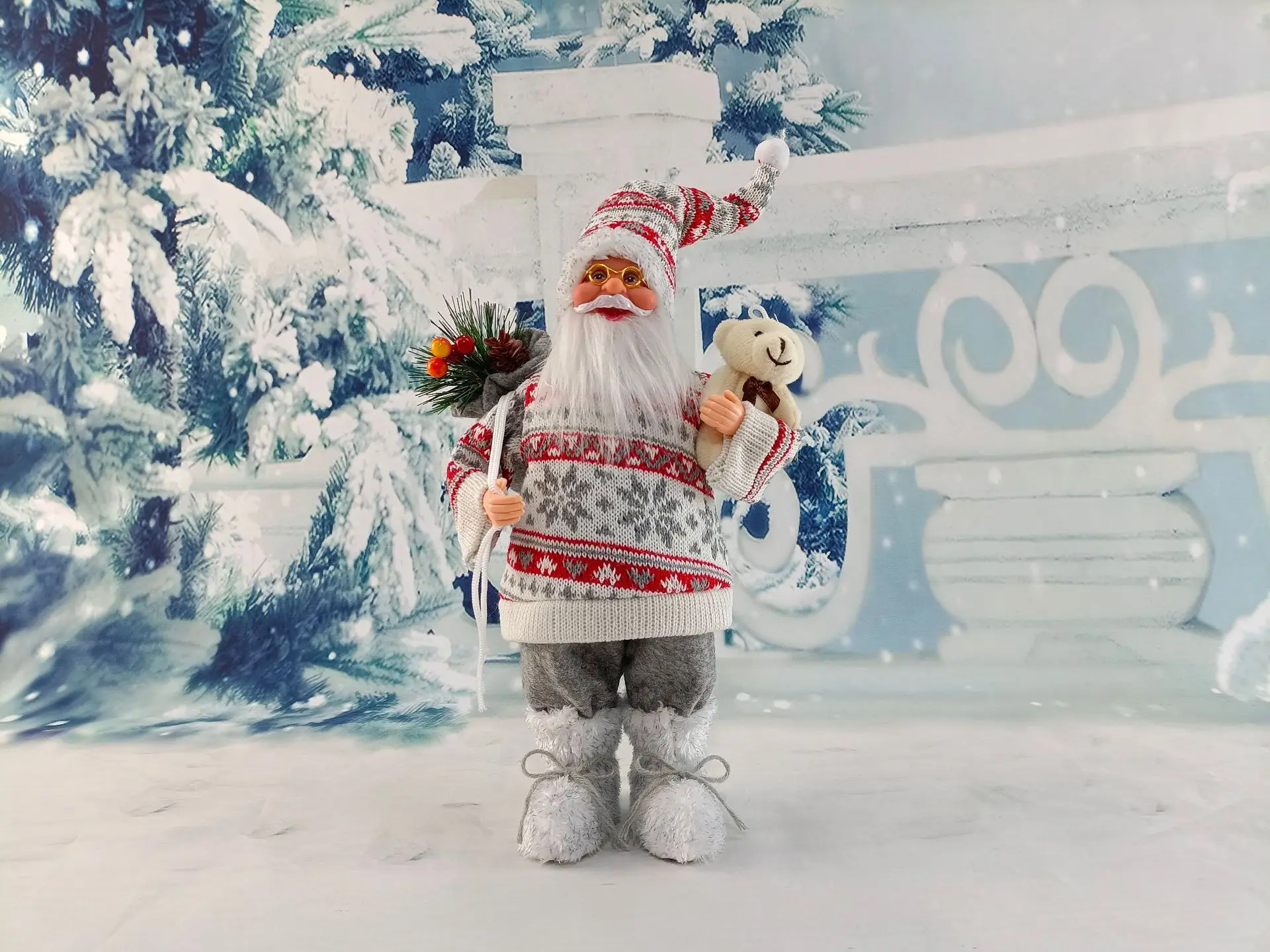 CFP G421 Christmas Child Gift Toy Table Decoration Santa Claus Doll