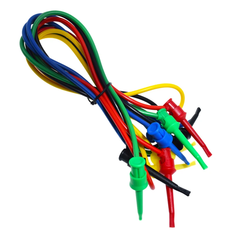 5 шт. цветной испытательный крючок-кабель для мультиметра, Электрический испытательный провод для электронных испытаний