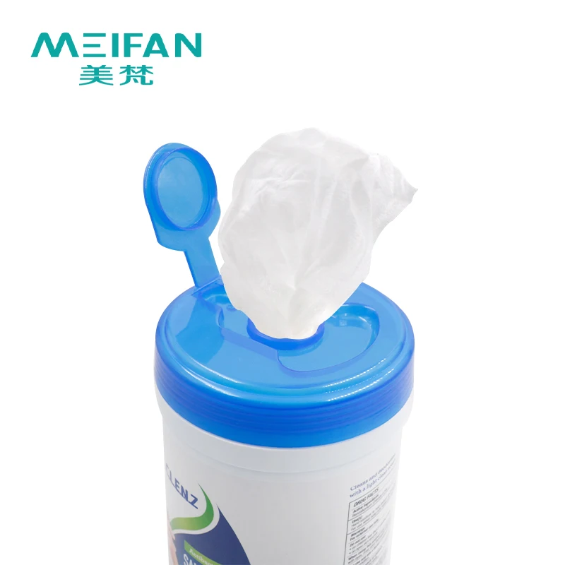 Custom  Antibacterial Biodegradable alcohol Antiseptic 50pcs Surface Wipes Wipes 70% isopropyl alcohol Wet Wipes