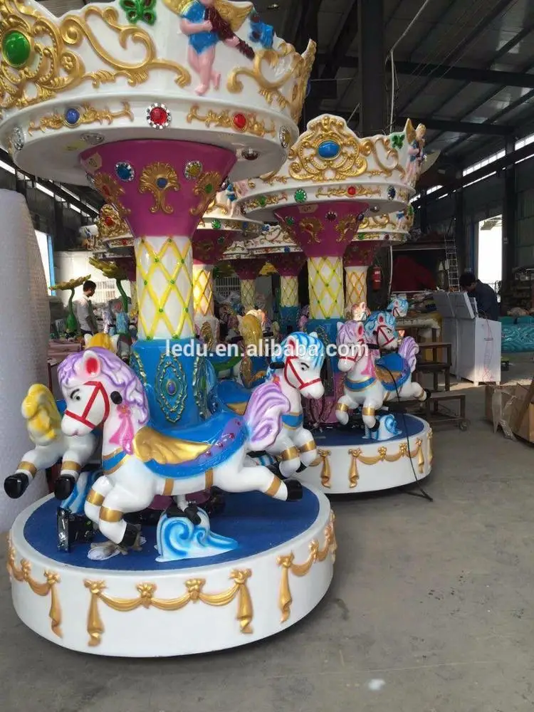 3 seats attractions indoor kids amusement rides horse carousel merry go round for sale