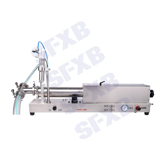 SFXB SFQY Desktop Double Head Piston Pump Paste Filling Capping And Labeling Machine Line