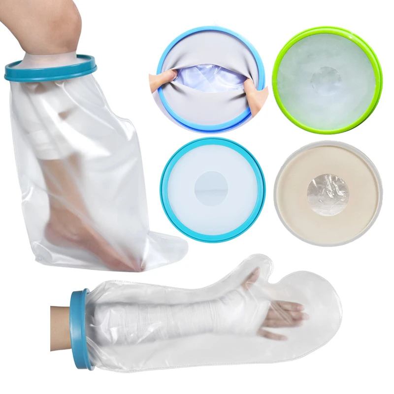 adult full arm cast protector  reusable bandage cover with ring  waterproof cast protector elastic fabric