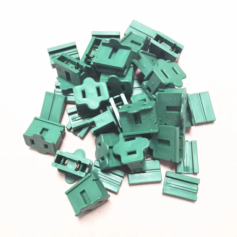 GUANYI 100 pack UL 125V 8A SPT-1/SPT-2 female male plug by wholesale PP soft material